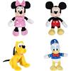Simba Toys Disney Topolino e i suoi amici Peluche da 20 cm Set di 4 Personaggi - Minnie Topolino Pluto e Paperino