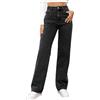 Generico Jeans Donna Elasticizzati Estivi - Pantaloni Morbidi a Gamba Larga, Curvy, Leggeri Con Elastico in Vita