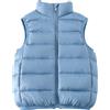 Panegy Bambini Ragazzi Ragazze Gilet Gilet Bambini Cerniera Cappotto Senza Maniche Outwear Gilet Solido Puffer Solido Imbottito Giacca Inverno Caldo Gilet Leggero Blu 10-12 Anni