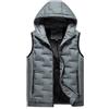 Kobilee gilet smanicato, Giubbotto Senza Maniche Uomo Smanicato Casual Autunno Inverno Gilet con Cappuccio Trapuntato Caldo Giacca 100 Grammi Effetto Lucido Giubbino Leggero Piumino