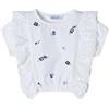 Mayoral Maglietta m/c Volant per Bambine e Ragazze BCO-Blu 3 Anni (98cm)