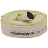 schlauchmeister 24 ... wir leiten's durc Tubo piatto Ø 1 1/4 pollici - 32 mm, 10 m | tubo da costruzione | tubo industriale | gomma sintetica, bianco con verde, 10 bar, da -20°C a +60°
