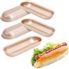 XZJMY Confezione da 5 mini teglie da forno antiaderenti, in acciaio al carbonio, 17,8 cm, per hot dog fai da te, stampi per pane