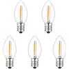 ShuoHui Lampadina a candela a LED C7 E12, 220 V, 0,5 W, vintage, lampadina di ricambio da 7 W, incandescente per luce notturna, 2200 K, super calda, 50 lumen, non dimmerabile (10)