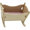 STOBOK Casa delle bambole in miniatura Baby Cradle Bambola Culla Letto Mini Culla in Legno Giocattolo Pretend Giocare Giocattolo Casa delle Bambole Accessori Accessori Decorazioni