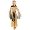 Lito Angels Children's Apparel Lito Angels Costume da Faraone Egiziano per Bambina, Oro, 6-7 Anni 122