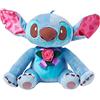 Disney Store peluche ufficiale medio Stitch Sweetheart, Lilo e Stitch, 29 cm, figura coccolosa con ricami, personaggio con orecchie stampate a cuore e fiore 3D - Per bimbi dai 0 anni in su