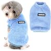 Ranphy Gilet in pile per cani di piccola taglia autunno inverno per ragazzi e ragazze carino pullover cappotto giacca morbida calda felpa per gattini animali domestici vestiti freddi,blu, S