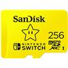 SanDisk 256GB scheda microSDXC per console Nintendo Switch fino a 100 MB/s UHS-I Class 10 U3