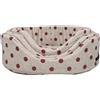Nasonero Cesta Ovale sfoderabile Eco Nasonero - Pois Rosso - 1a Misura 42x30 cm - Cucce per cani - 1° ORDINE? scegli lo sconto BZR5 / BZR20 + 200 punti fedeltà