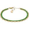 Fossil Heritage D-Link Glitz JA7272710 - Bracciale da donna, in metallo, colore: oro, Eine Grösse, Ottone, Nessuna pietra preziosa, Oro e Verde