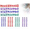 Lhbwhiz Confezione da 12 trappole per dita cinesi, giocattoli classici realizzati con foglie di palma naturali, fantastiche bomboniere per feste di compleanno (blu, viola, verde e rosso)