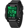 Forrader Orologio digitale quadrato, orologio militare da uomo, impermeabile fino a 5 atm, orologio sportivo per attività all'aria aperta, con luce/sveglia/data/doppio orario/conto alla rovescia,