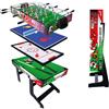 SportOne Tavolo Multigioco Sport One Italy Verticale Salvaspazio - 4 Giochi in 1 - Calciobalilla 4 Vs 4 Aste Rientranti / Ping Pong / Tavolo da Biliardo & Speed Hockey - Cm. 121,90 X 60 X 81,5 - SPECIAL EDITION