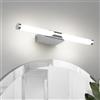 ECOBRT Lampada LED per Specchio da Bagno 40cm 7W, Neutra 4000K Lampada da Trucco, Applique Specchio Bagno Impermeabile IP44 Cromo