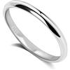 Dankadi Anello di fede nuziale in argento 925, larghezza 3,5 mm, placcato oro, misura 44 a 70 mm, per coppia, sposo, semplice e liscio a cupola, per donna, uomo, regalo per amore, matrimonio, amica,,