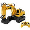 JAMARA S-Matic 406310 - Escavatore per bambini, 2,4 GHz, escavatore da gioco, RC Kids, radiocomandato, cingolato, funzionamento multiplayer, dai 6 anni, rotazione a torre a 360 gradi, colore: Giallo
