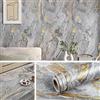 Livelynine Carta da Parati Adesiva Muro Cucina Salotto 40CMx10M Carta da Parati Marmo Grigio con Oro Soggiorno Lavabile Paraschizzi Cucina Adesivo Marmo Carte Adesiva per Mobili Cucine Top Bagno