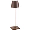 ZAFFERANO Poldina PRO lampada da tavolo a batteria ricaricabile IP65 colore corten Zafferano LD0340R3 [10021000]