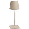 ZAFFERANO Poldina mini PRO lampada da tavolo a batteria ricaricabile IP65 colore beige sabbia Zafferano LD0320S3 [10021000]