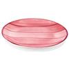 Zafferano Serie Striche Piatto Dessert in Porcellana, Diametro 210 mm, Colore Rosa, Lavabile in Lavastoviglie Max 60°, Confezione 6 Pezzi