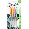 Sharpie pennarelli indelebili, punta fine Senza pacchetto Confezione da 4 Assorted Neon Colours