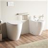 Parama Coppia sanitari filomuro vaso rimless h 50 cm sedile soft-close e bidet | Roma Comfort