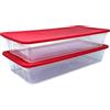 Homz Contenitori portaoggetti in plastica, resina, solidi Getaway, 41 Quart-87,3 x 39,4 x 15,2 cm