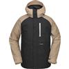 Volcom - Giacca da snowboard isolante - Dua Insulated Gore Jacket Chestnut Brown per Uomo - Taglia S,M,L,XL - Beige