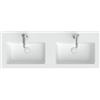 neoro n50T46 edge lavabo doppio integrato ultrapiatto La: 120,5 P: 46 cm, BN0057WM, n50T46 bianco opaco [Lavabi > Lavabi Doppi]