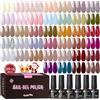 UR SUGAR 45Pz Smalto Semipermanente Unghie, 39 Colori Kit Unghies Gel con Base Coat e Glossy & Matt Top Coat, Smalti Semipermanenti per Unghies Rosso Rosa Nude per Starter Manicure Set Regalo