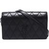 Saint Laurent Pre-Owned - Borsa a spalla YSL con logo - Donna - pelle - Taglia unica - Nero