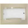 Illuminando ARIA LAMPADA DA PARETE PICCOLA IN VETRO BIANCO BORDO TRASPARENTE LUCE DIFFUSA