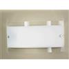 Illuminando ARIA LAMPADA DA PARETE IN VETRO BIANCO BORDO TRASPARENTE LUCE DIFFUSA