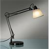 Illuminando JAZZ SOFT LAMPADA DA TAVOLO IN METALLO ORIENTABILE CON PARALUME PERGAMENA
