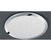 TRIO LIGHTING CESAR PLAFONIERA D40 LED 24W DIMMERABILE IP44 MODERNA CROMO CON EFFETTO CRISTALLO