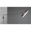 TRIO LIGHTING BOLDER APPLIQUE CON BRACCIO SNODATO IN METALLO NERO CON PARALUME A CUPOLA