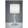 TRIO LIGHTING NANDOR LAMPADA DA TAVOLO DOPPIA ILLUMINAZIONE IN METALLO NICHEL O ORO CON PARALUME IN TESSUTO