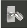 TRIO LIGHTING MICHAEL SPOT 1 LUCE IN ACCIAIO SATINATO LED GU10 ORIENTABILE DESIGN MODERNO