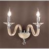ONDALUCE CICIRIELLO GALA APPLIQUE 2 LUCI IN VETRO 6 FINITURE COLORE CON PARTICOLARI IN CRISTALLO