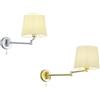 TRIO LIGHTING LYON LAMPADA DA PARETE MODERNA NICHEL O OTTONE CON PARALUME E DOPPIO SNODO LAMPADINA ATTACCO E27