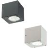Sovil LULA FARETTO DA PARETE A CUBO IP54 LUCE 3000K-4000K LED 12W DOPPIA ILLUMINAZIONE BIANCO O ANTRACITE