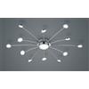 TRIO LIGHTING BODRUM PLAFONIERA LED 30W LUCE DIMMERABILE 12 STELI GIREVOLI E ORIENTABILI FINITURA CROMO MODERNA