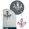 RL LUSTER LAMPADARIO A SOSPENSIONE 3 LUCI IN METALLO E ACRILICO 3 COLORI D46 STILE CLASSICO