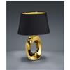 RL TABA LAMPADA DA TAVOLO IN CERAMICA ORO O ARGENTO CON PARALUME IN TESSUTO ALTEZZA CM 33 LAMPADINA 1XE14