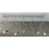 Illuminando GINEVRA FLEX LAMPADA DA PARETE 5 LUCI METALLO CROMO BRACCI FLESSIBILE CON LAMPADINE LED INCLUSE