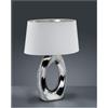 RL TABA LAMPADA DA TAVOLO IN CERAMICA ORO O ARGENTO CON PARALUME IN TESSUTO ALTEZZA CM 52 LAMPADINA 1XE27