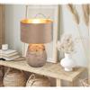RL KIRAN LAMPADA DA TAVOLO IN CERAMICA CON PARALUME IN VELLUTO ALTEZZA CM 38 LAMPADINA 1XE27