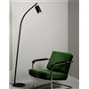 ONDALUCE CICIRIELLO MURGA PIANTANA MODERNA IN METALLO NERO O ORO LED 30W LUCE 3000K DIMMERABILE ALTEZZA CM 184