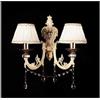 ONDALUCE CICIRIELLO 461 APPLIQUE CLASSICA 2 LUCI IN METALLO AVORIO CON PARALUMI IN TESSUTO PLISSE DI ONDALUCE